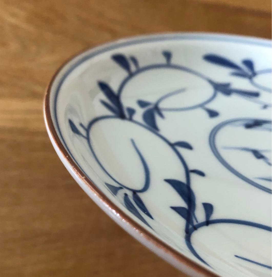 値下げ【未使用】波佐見焼 洸琳窯 染付 山水唐草 皿 18cm 和皿