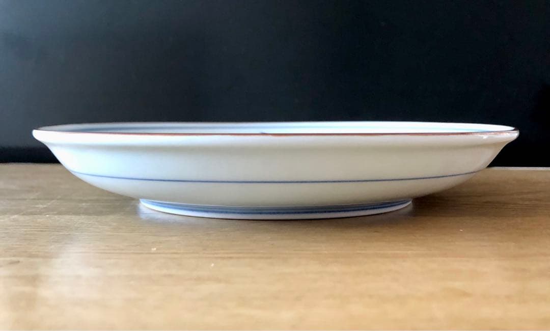 値下げ【未使用】波佐見焼 洸琳窯 染付 山水唐草 皿 18cm 和皿