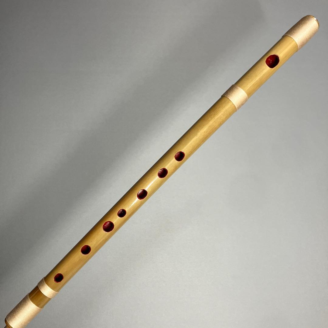 【篠笛八本調子 C管】 唄物　ドレミ調　天地糸巻 西洋音階 竹笛 M8-302