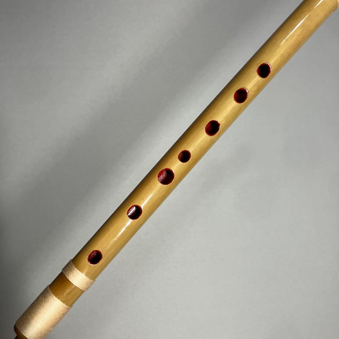 【篠笛八本調子 C管】 唄物　ドレミ調　天地糸巻 西洋音階 竹笛 M8-302