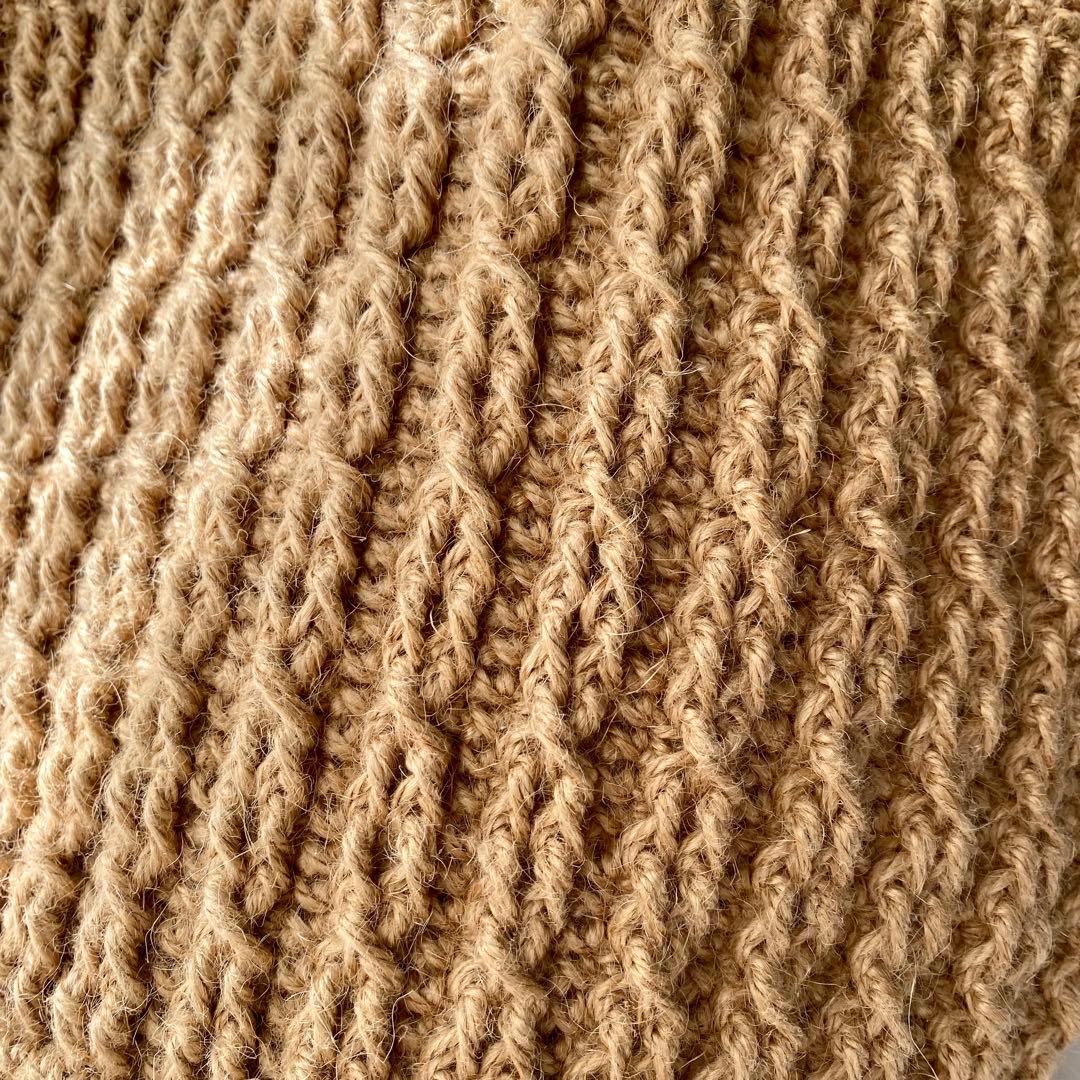 【新品】【ハンドメイド】麻紐のマルシェバッグ（大きめサイズ）トートバッグ