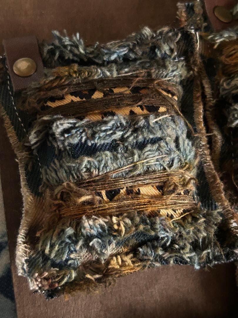 コラボ‼️染めデニムクッションタグレオパNo.682