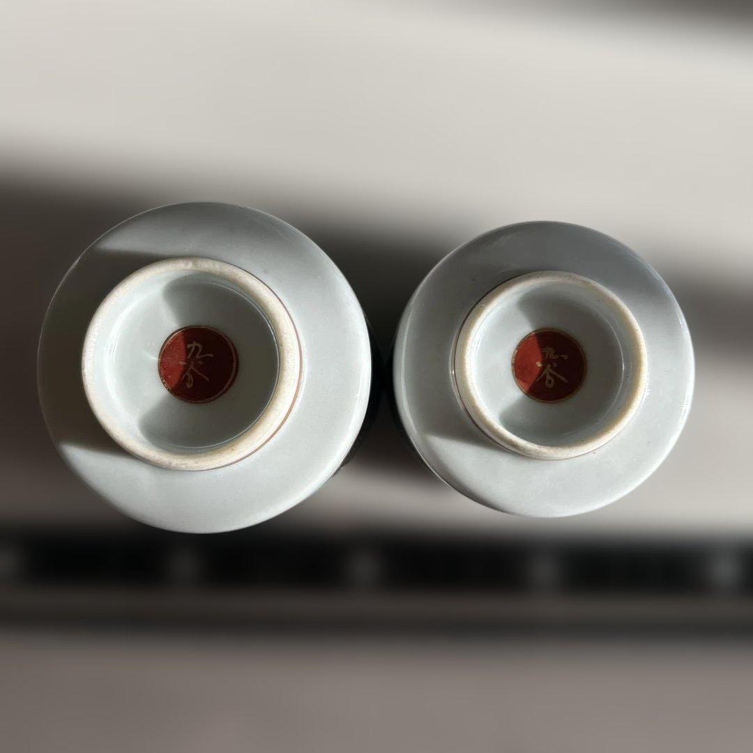 【稀品】　九谷焼き　ふた裏艶絵　春画　夫婦湯呑み