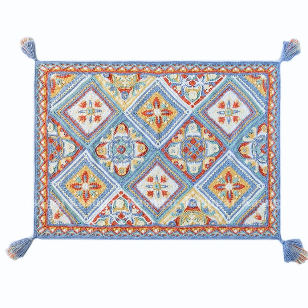 Azerbaijanモチーフ かぎ針 編み マルチカバー ひざかけ こたつカバー