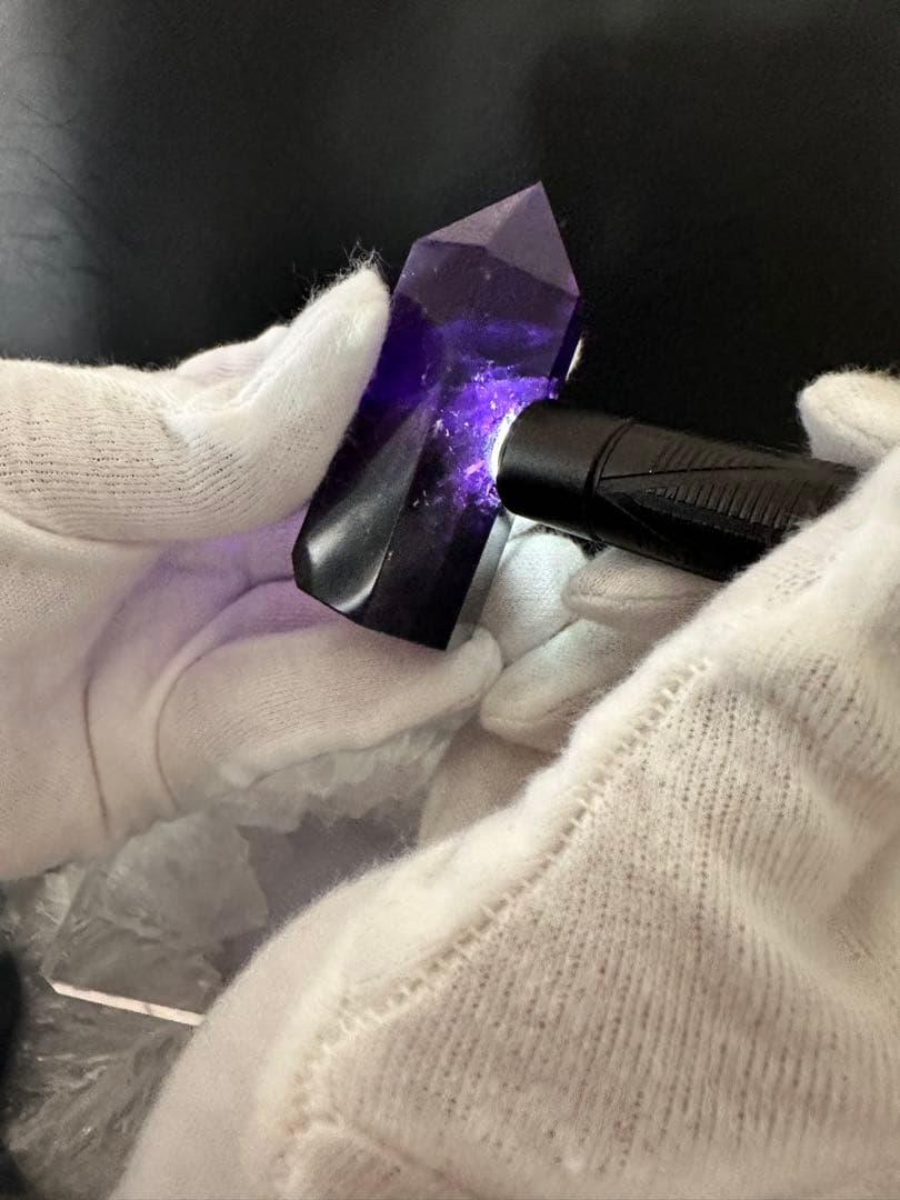 極美品 ボリビア産アメトリン ポイント 高発色 バイカラー水晶 348