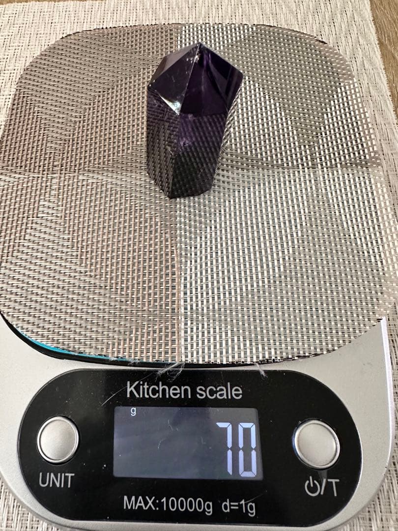 極美品 ボリビア産アメトリン ポイント 高発色 バイカラー水晶 348