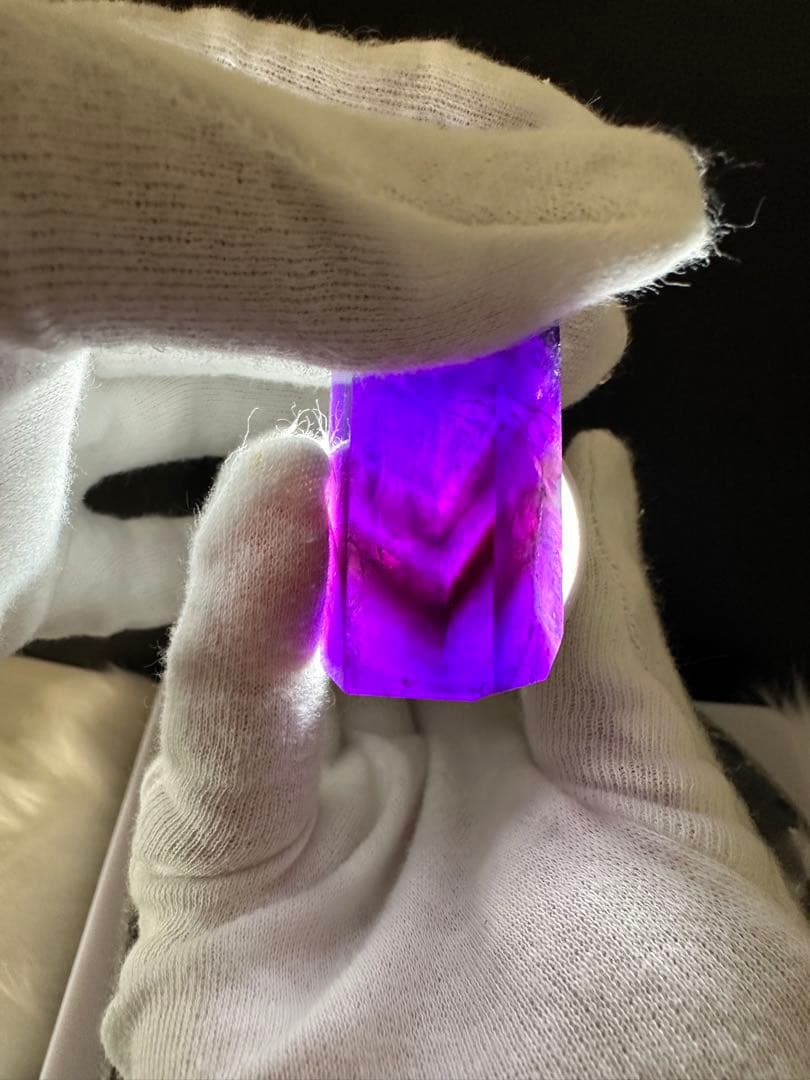 極美品 ボリビア産アメトリン ポイント 高発色 バイカラー水晶 348