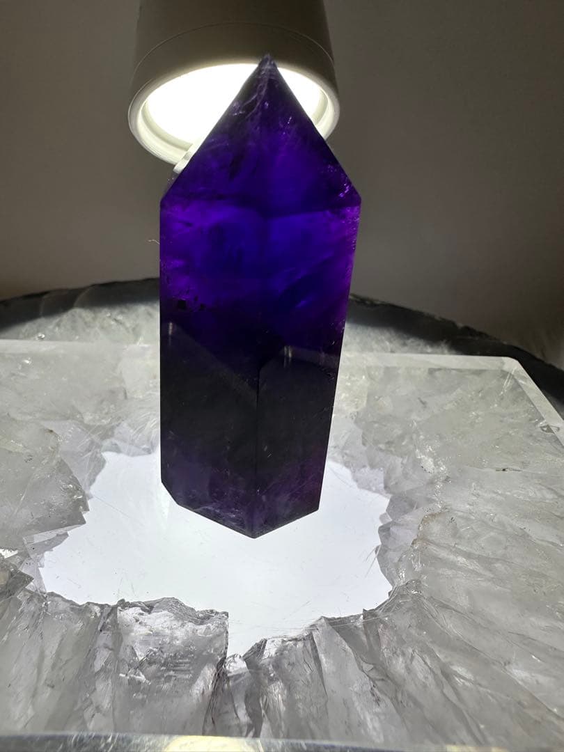 極美品 ボリビア産アメトリン ポイント 高発色 バイカラー水晶 348