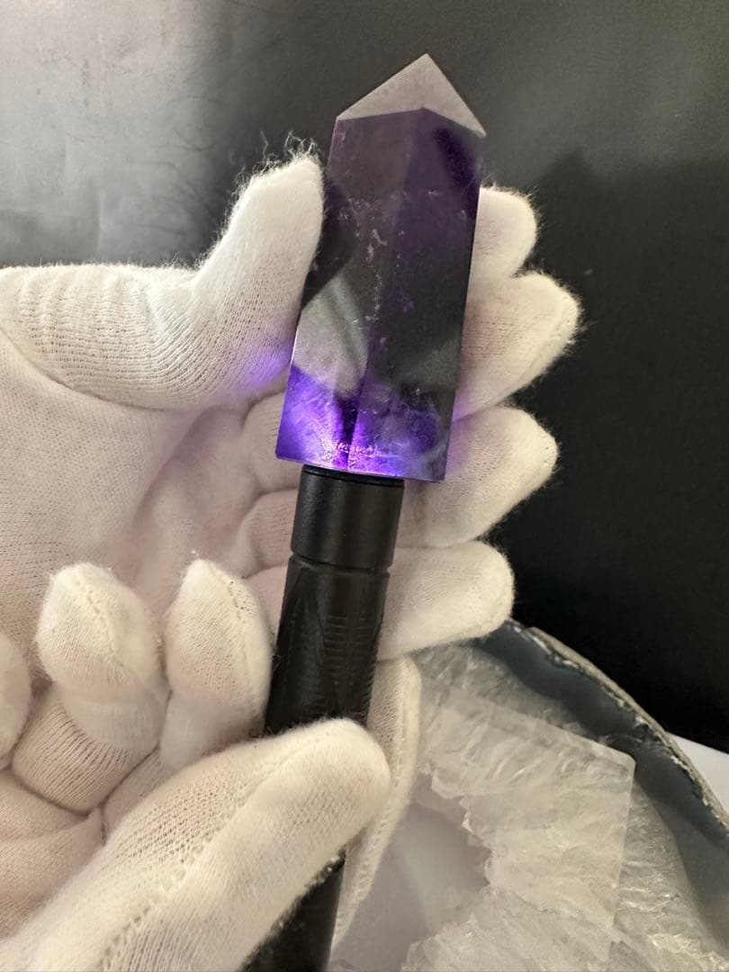 極美品 ボリビア産アメトリン ポイント 高発色 バイカラー水晶 348