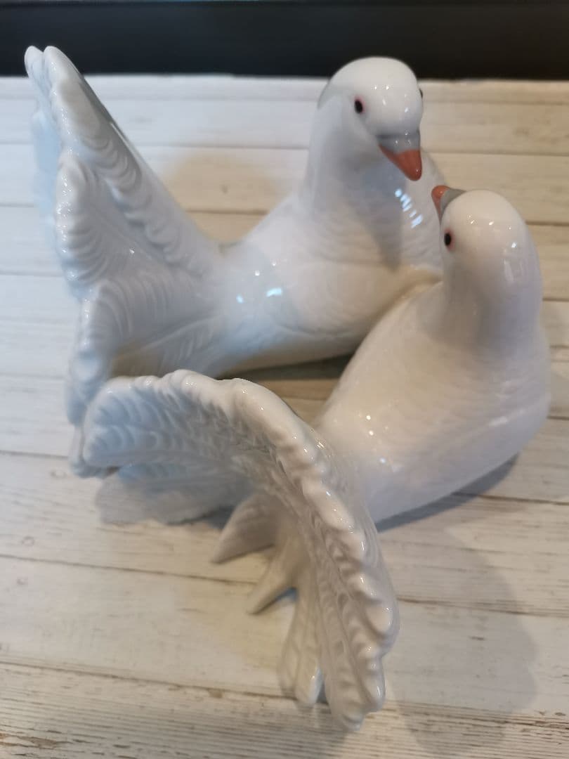 リヤドロ　つがいの鳩　★絶版★美品★縁起物★