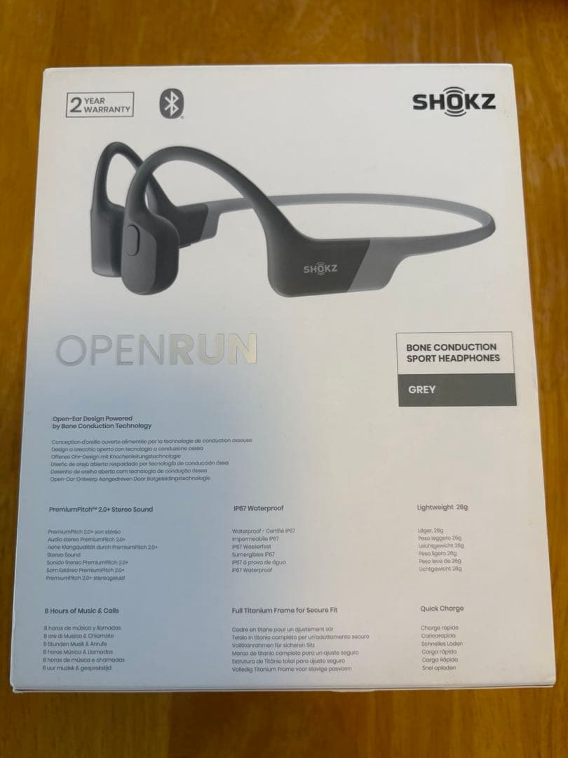 SHOKZ OPENRUN ワイヤレスイヤホン グレー