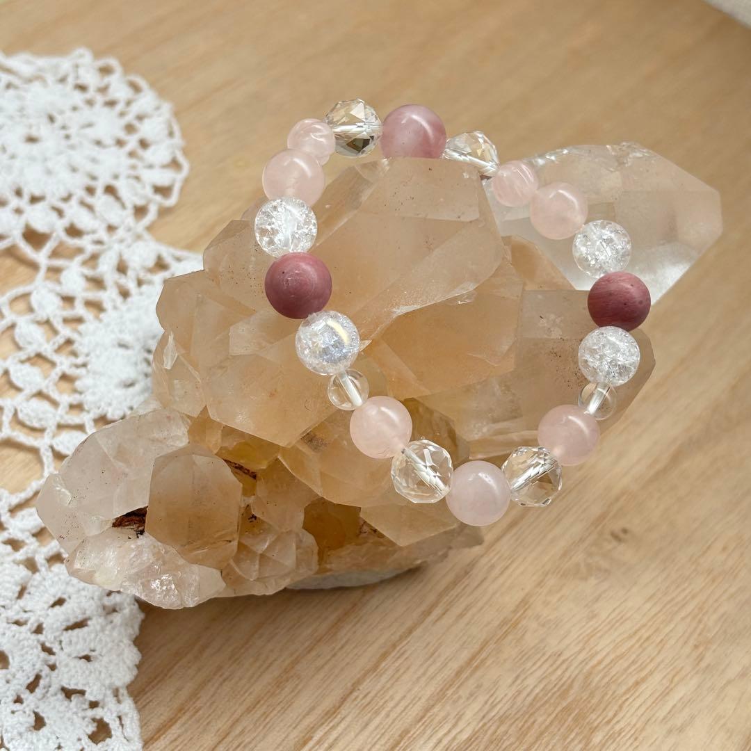 天然石　ポイント大きめ　ヒマラヤ水晶　ピンクなのにオレンジ？
