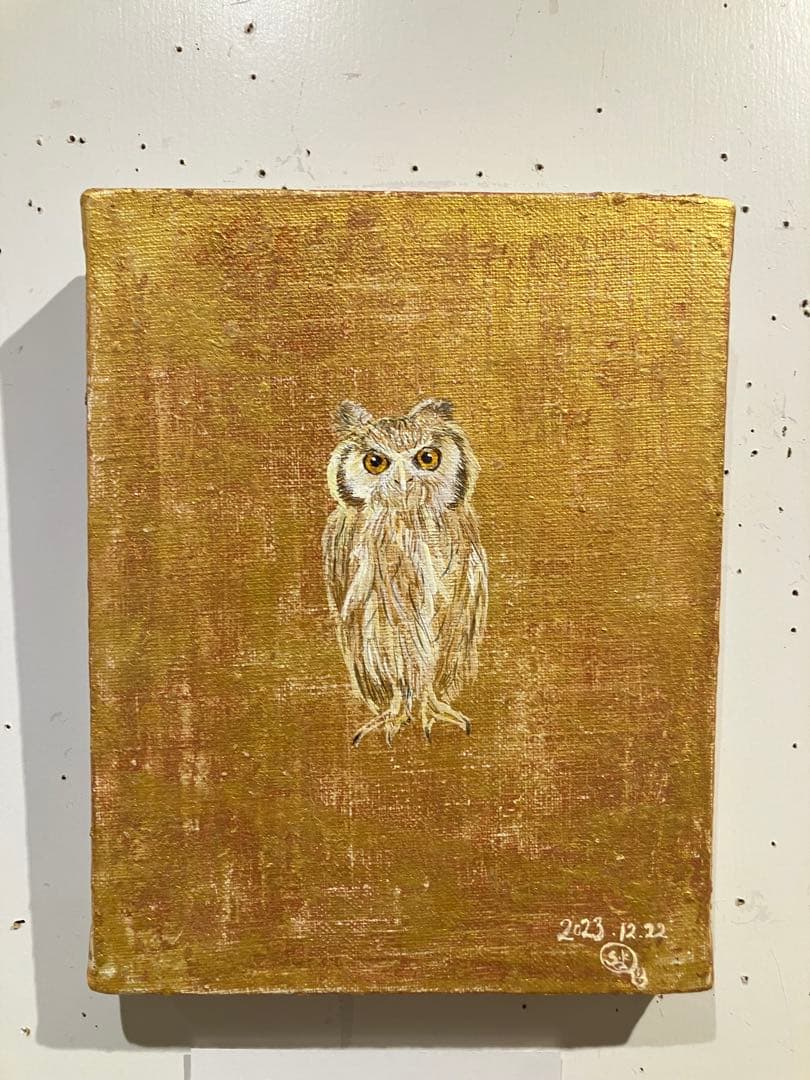 絵　絵画　アクリル画　動物　鳥　アート　インテリア　雑貨　おしゃれ　かわいい　鳥