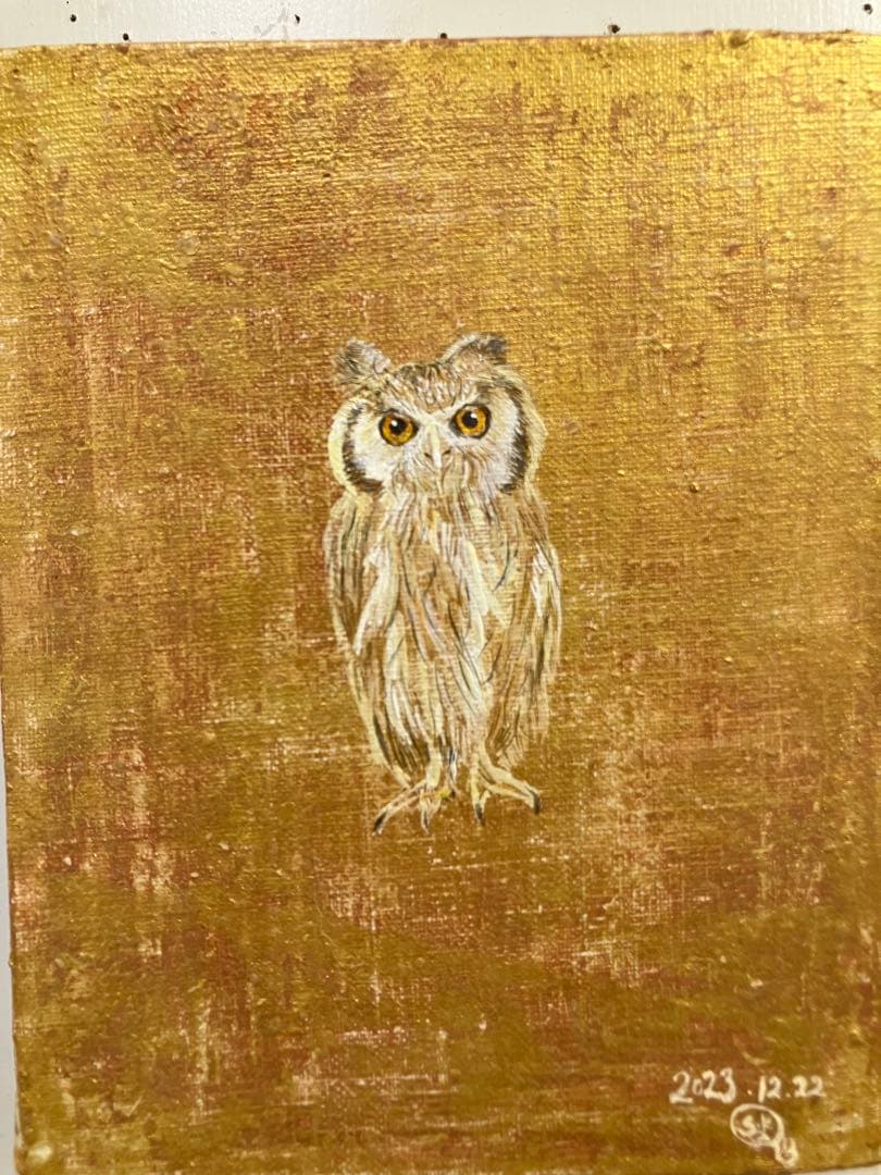 絵　絵画　アクリル画　動物　鳥　アート　インテリア　雑貨　おしゃれ　かわいい　鳥