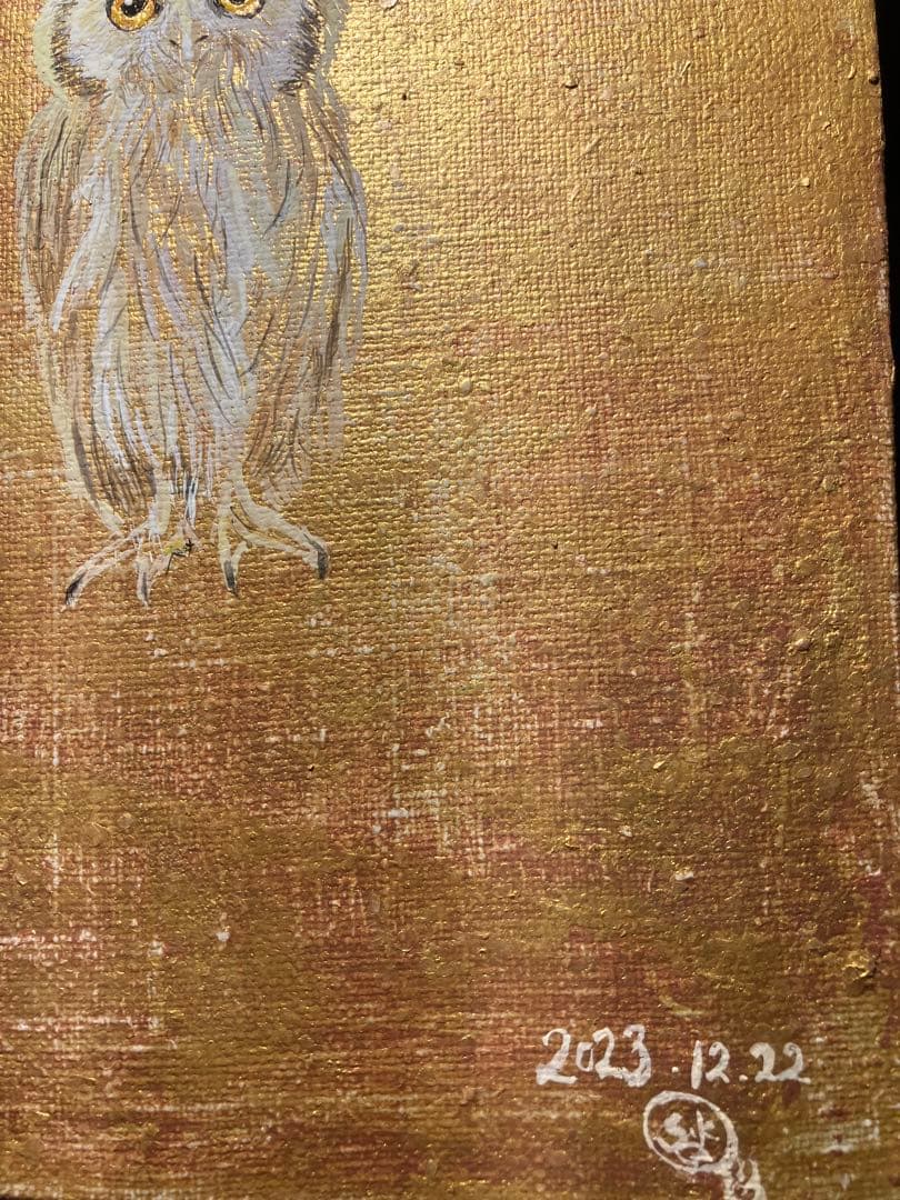 絵　絵画　アクリル画　動物　鳥　アート　インテリア　雑貨　おしゃれ　かわいい　鳥