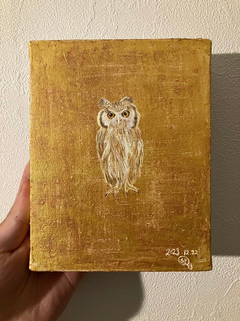 絵　絵画　アクリル画　動物　鳥　アート　インテリア　雑貨　おしゃれ　かわいい　鳥