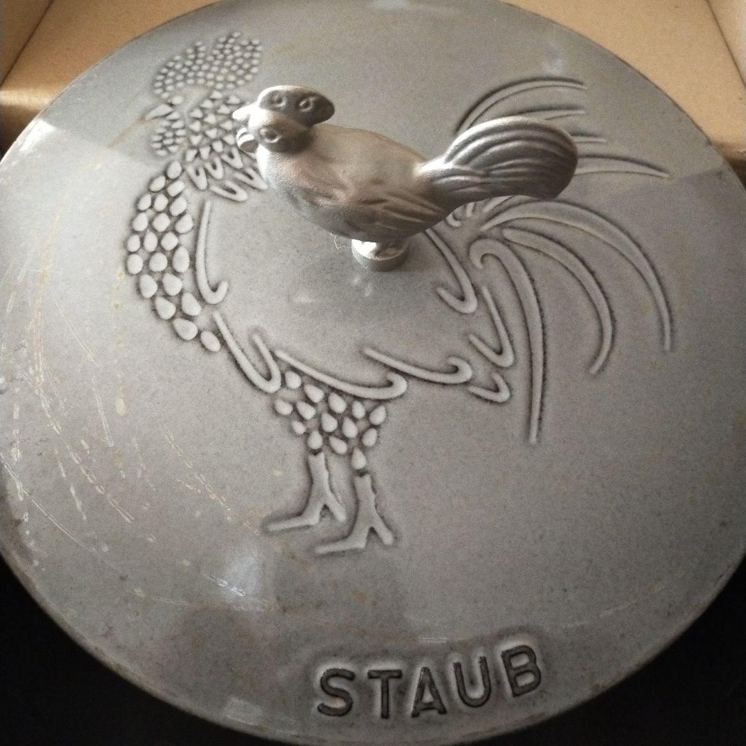 トコトコ/ストウブ　フレンチ　ルースターココット　グレー　ニワトリ