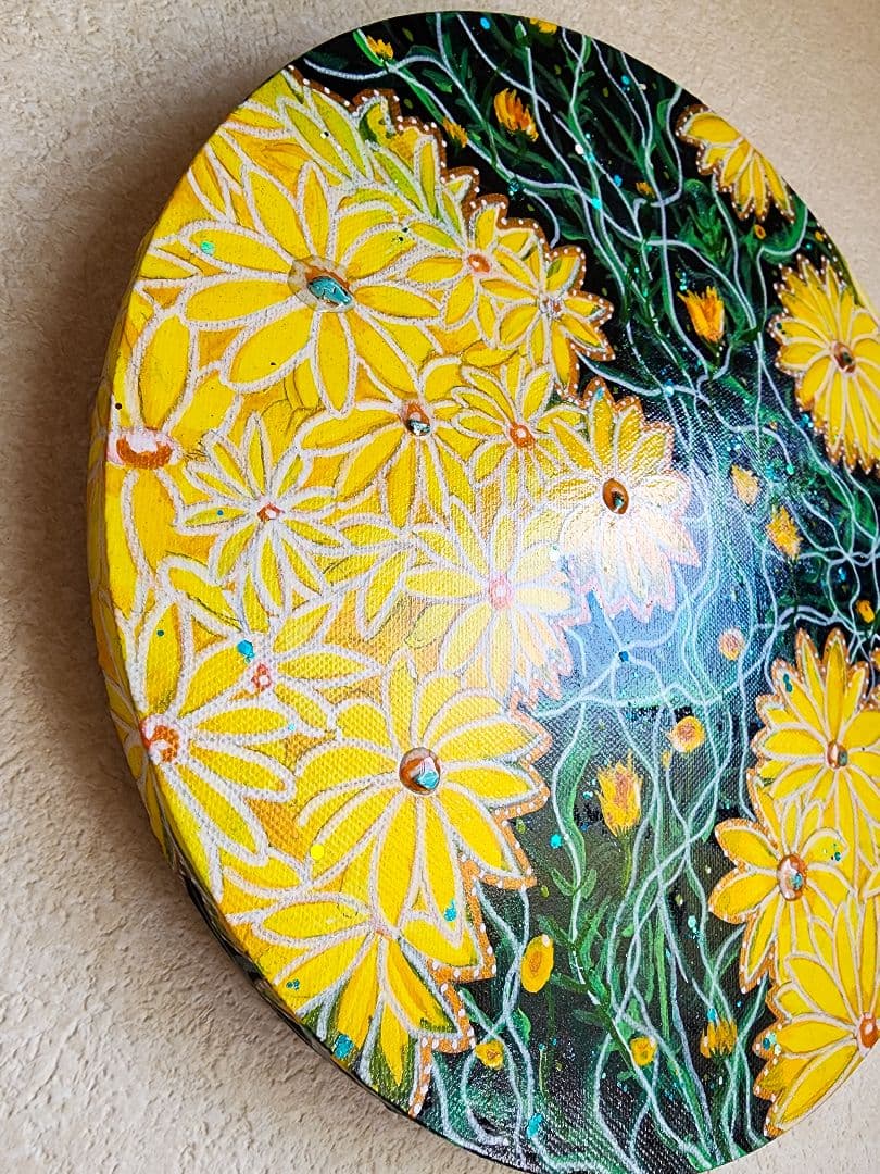 アクリル画　花の絵