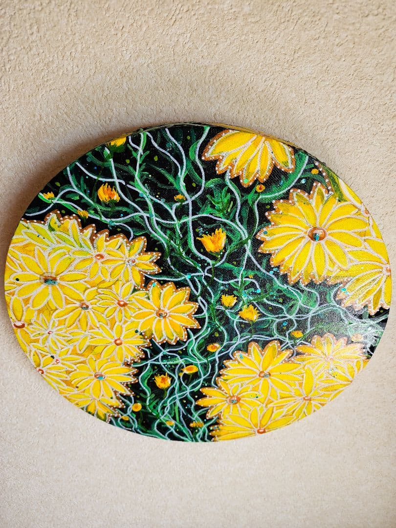 アクリル画　花の絵