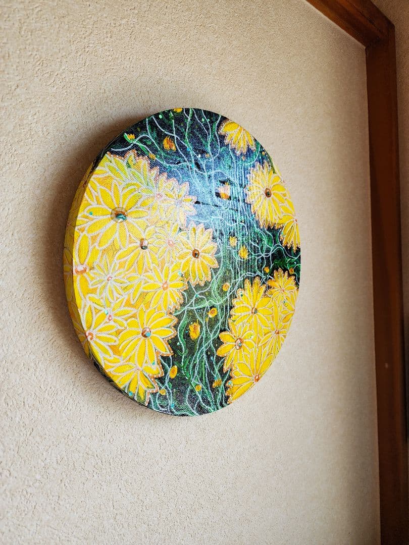 アクリル画　花の絵