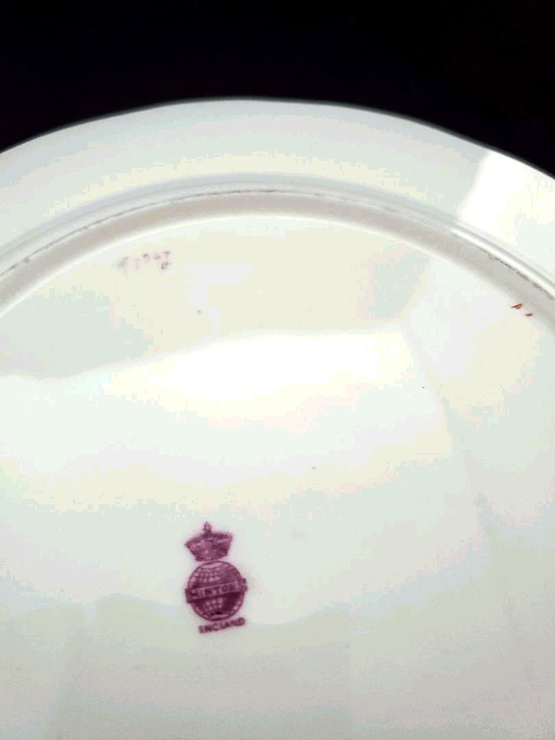 オールドミントン ドットプレート 19世紀 25cm