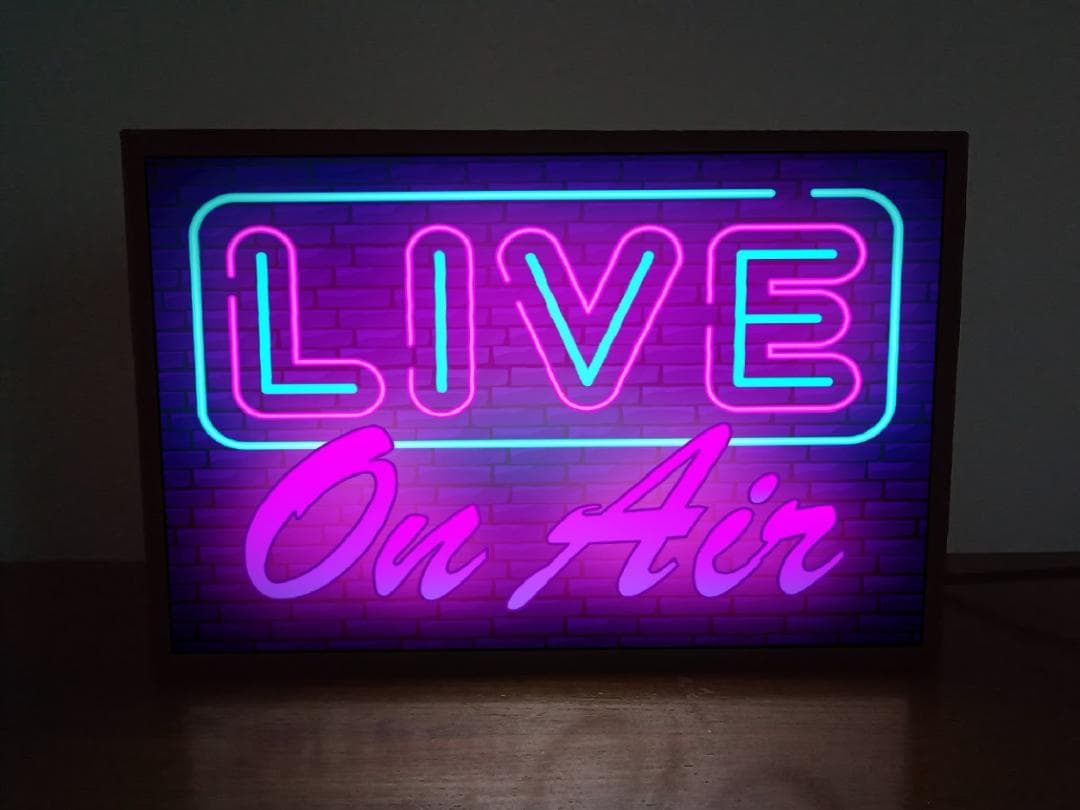 オンエア スタジオ 生放送 ラジオ 看板 置物 アメリカン雑貨 ライトBOX