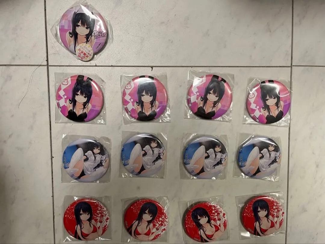 珈琲貴族　白峰莉花　缶バッジ27個セット（サイン付きあり）