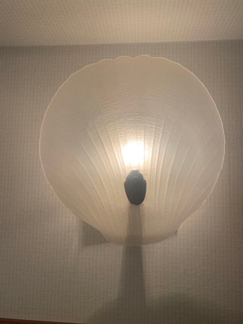 【中古品】アンティーク天井照明　シェルガラス