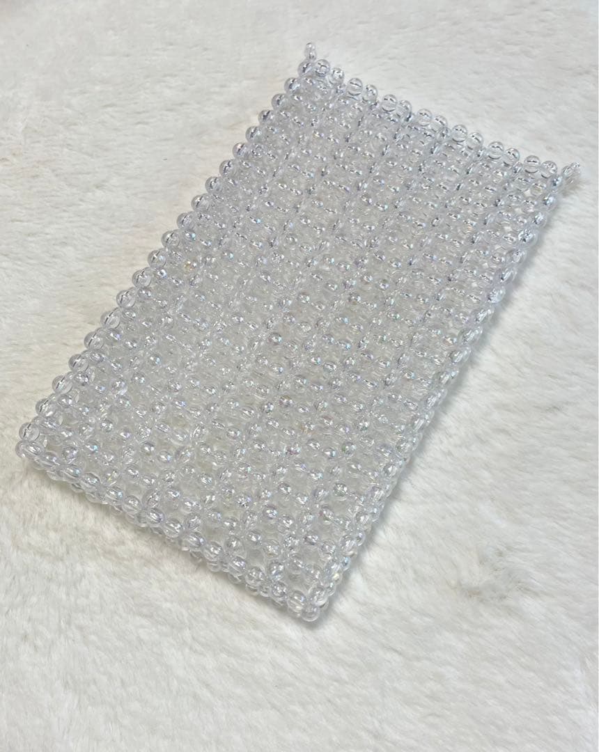 【 42 】スマホショルダー ポシェット ビーズバック 2点セット ハンドメイド