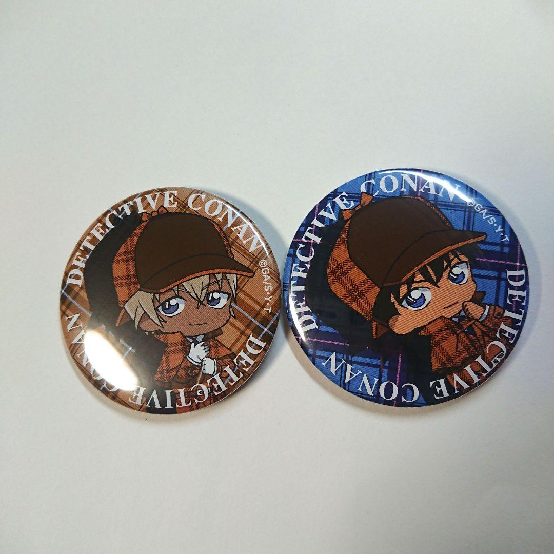 名探偵コナン 安室透 工藤新一 にいてんごトレジャー缶バッジ