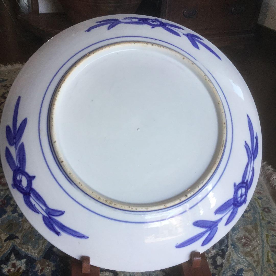 333 古伊万里 染錦手 大皿 鳳凰 紋様 一枚 1尺5寸