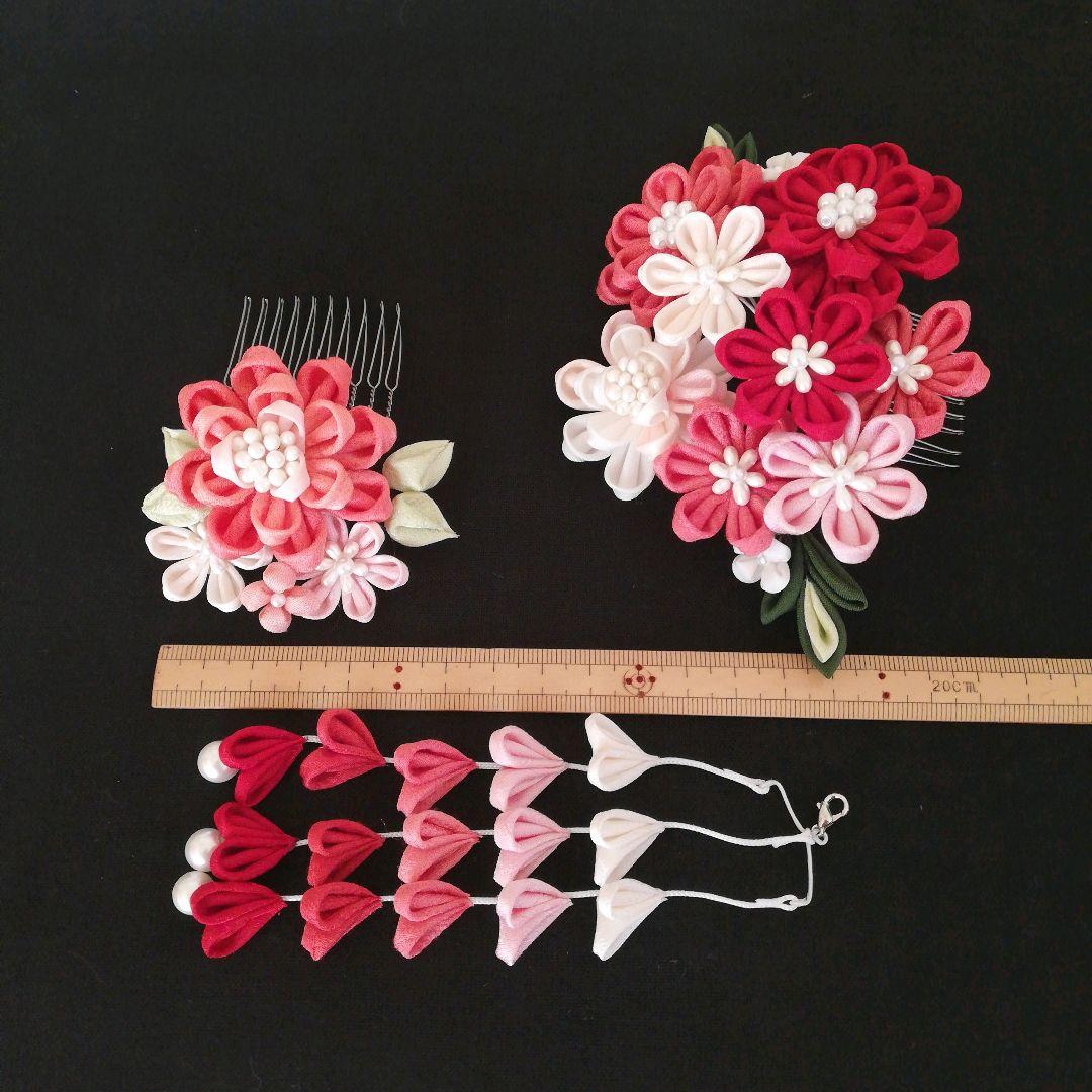 正絹、丸つまみの髪飾り