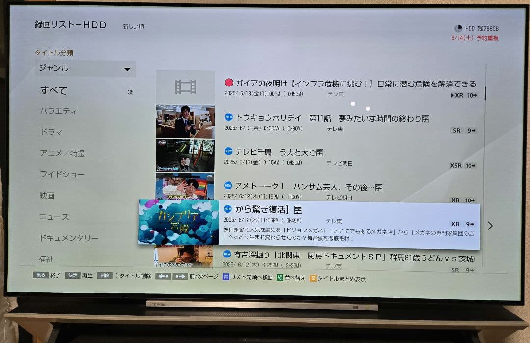 純正リモコン付【2019年製】SONY BDZ-FW1000 HDD1TB