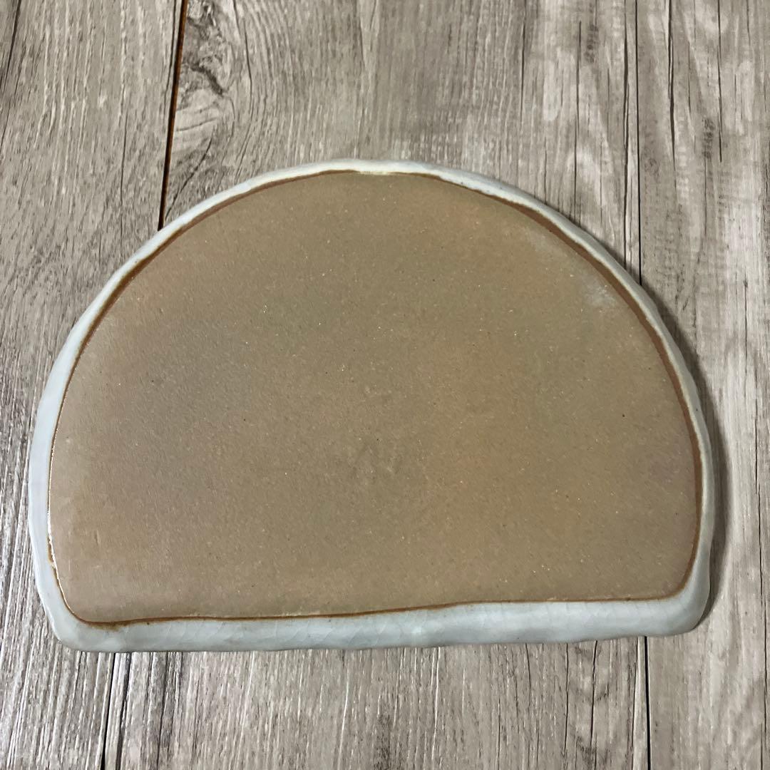 E-1 【極美品】高級 和食器 半月皿 5枚セット 金銀彩 和紙風お正月 銘々皿