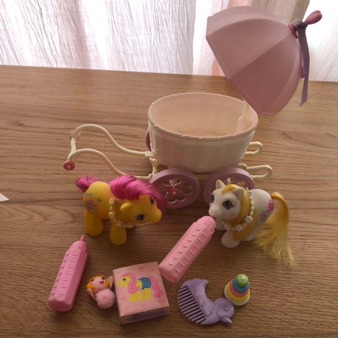 G1マイリトルポニー♡ベビーカー（バギー）♡母乳瓶♡ネックレスつき