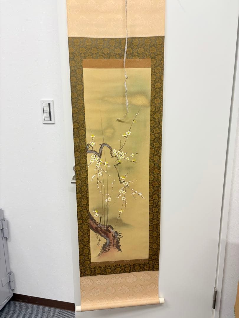 掛け軸　探幽　松竹梅図　美品 掛け軸 幽作 松竹梅の図