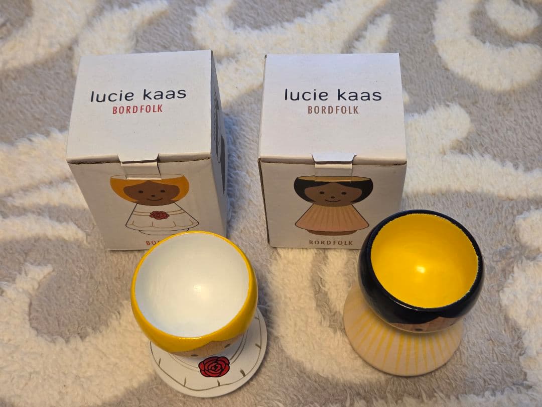 連休SALE　lucie kaas BORDFOLK 人形型木製置物 2個セット