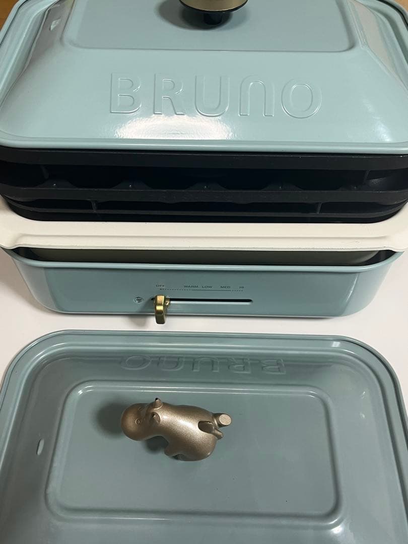 BRUNOコンパクトホットプレート【ミント】ムーミンの蓋とパンケーキプレート付