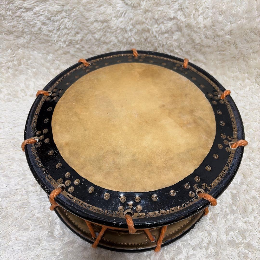 締太鼓 直径34cm 台付き バチ付き 和太鼓 民謡 お囃子 演奏可