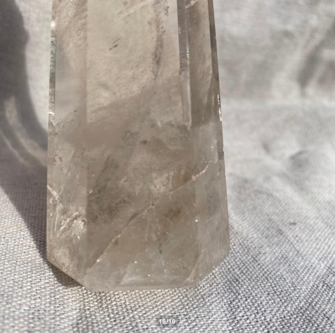 【スモーキークオーツ　タワー　虹入り】