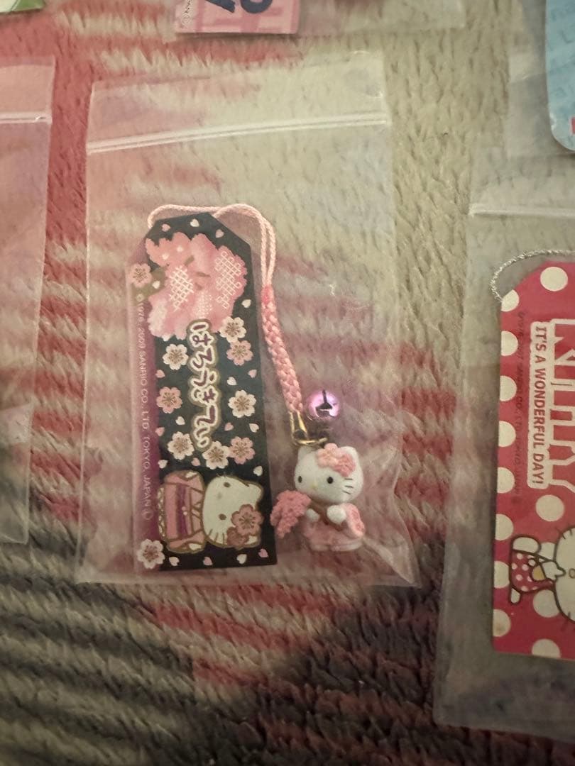 ハローキティ キャラクター ストラップ セット W4