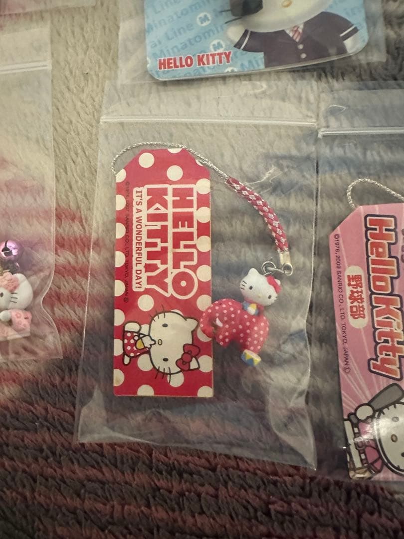 ハローキティ キャラクター ストラップ セット W4