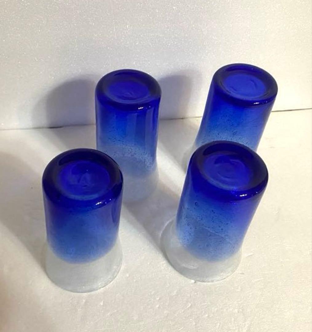 琉球ガラス　泡入り花瓶・泡入りグラス✖️5