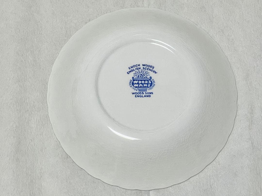 【ヴィンテージ】英WOOD&SONS ENGLISH SCENERYスープ皿2枚