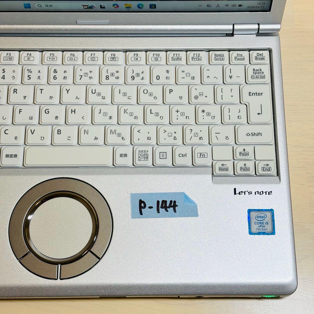 レッツノート PC Windows11 SSD DVD オフィス付き P-144
