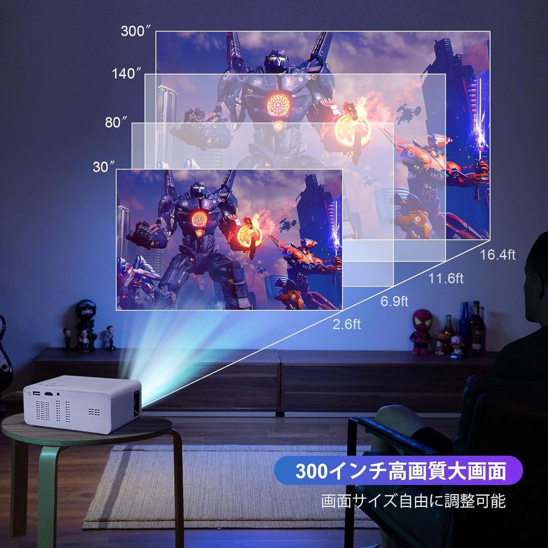 プレゼントに❤️小型プロジェクター 13000lm 4K HIFI 天井投影