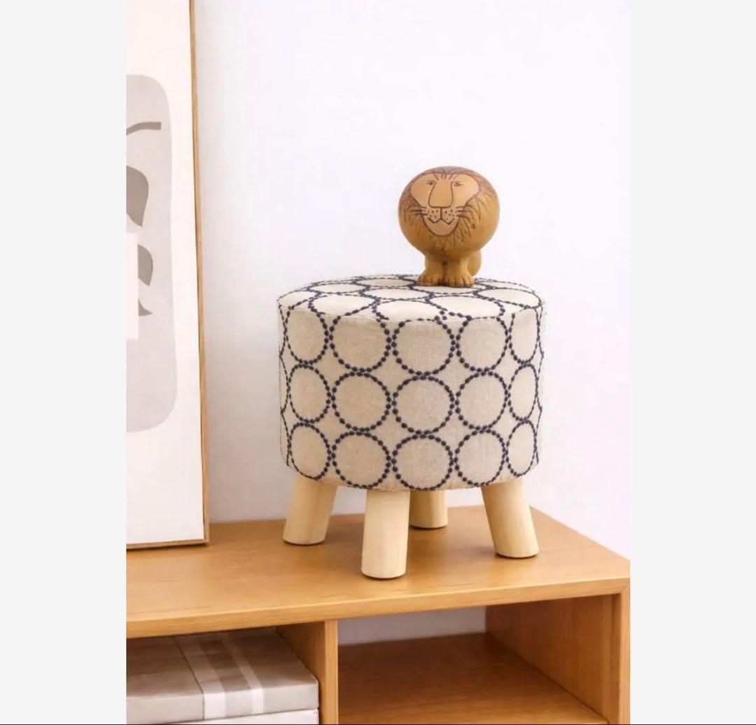 かわいい円形オットマン⭐︎ミナペルホネン⭐︎タンバリン⭐︎ミニスツール⭐︎北欧