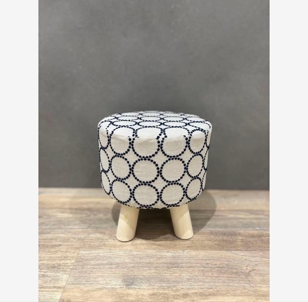 かわいい円形オットマン⭐︎ミナペルホネン⭐︎タンバリン⭐︎ミニスツール⭐︎北欧