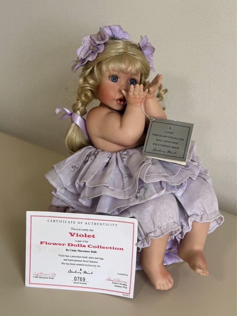 可愛いヴィンテージ磁器人形 ビスクドール