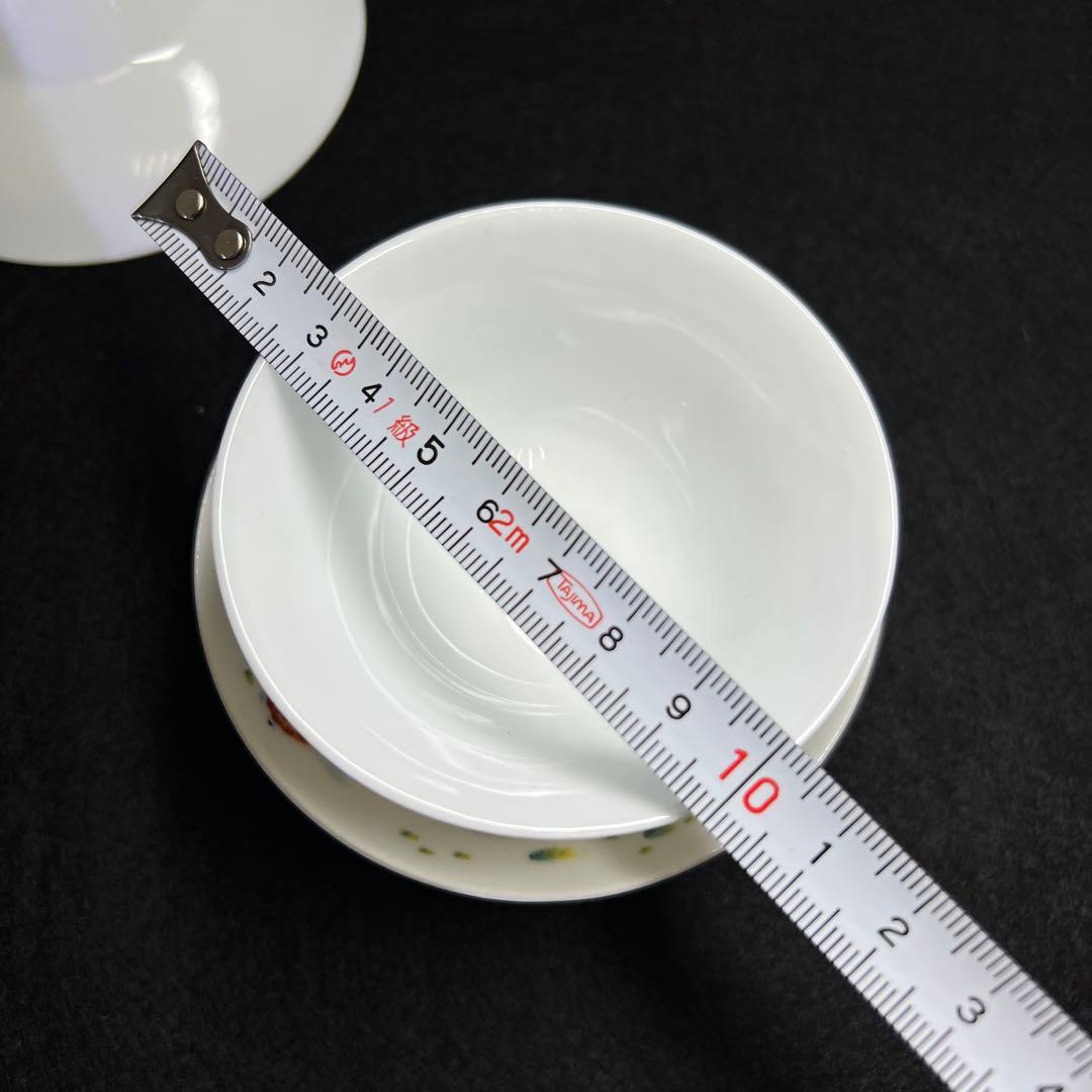 中国美術　粉彩茶器3点　7.8/9.2㎝　東Y8-0205☆2F